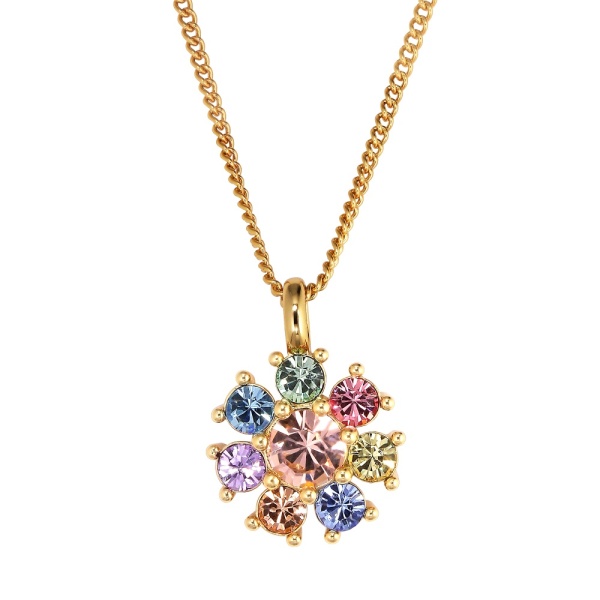 Dyrberg Kern Delise Gold Necklace - Multi Pastel